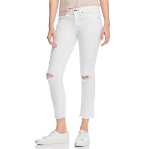 rag & bone Dre low rise ankle slim White Boyfriend Jeans